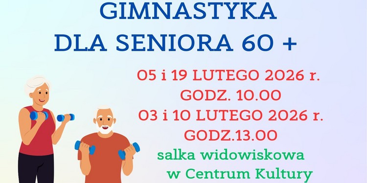 Gimnastyka dla Seniora 60+: harmonogram zajęć w lutym