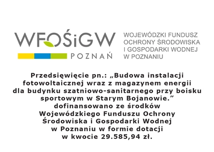 Gmina Śmigiel zrealizuje nową inwestycję proekologiczną przy boisku sportowym w Starym Bojanowie