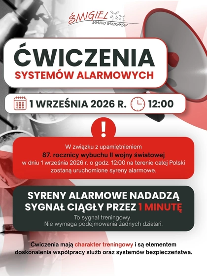 Syreny w rocznicę wybuchu II Wojny Światowej