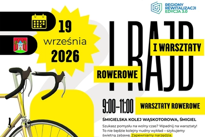 Warsztaty rowerowe i rajd - wystartowały zapisy