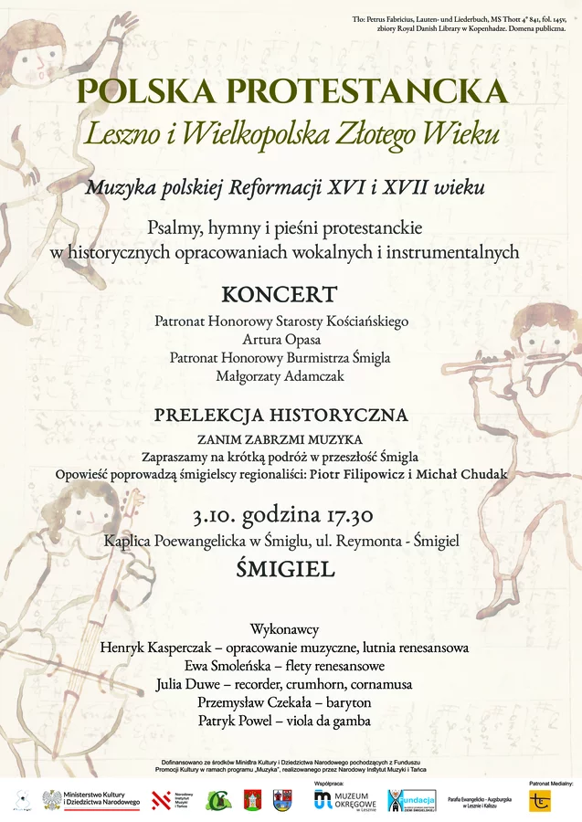 Koncert w kaplicy poewangelickiej: Muzyka polskiej Reformacji XVI i XVII wieku