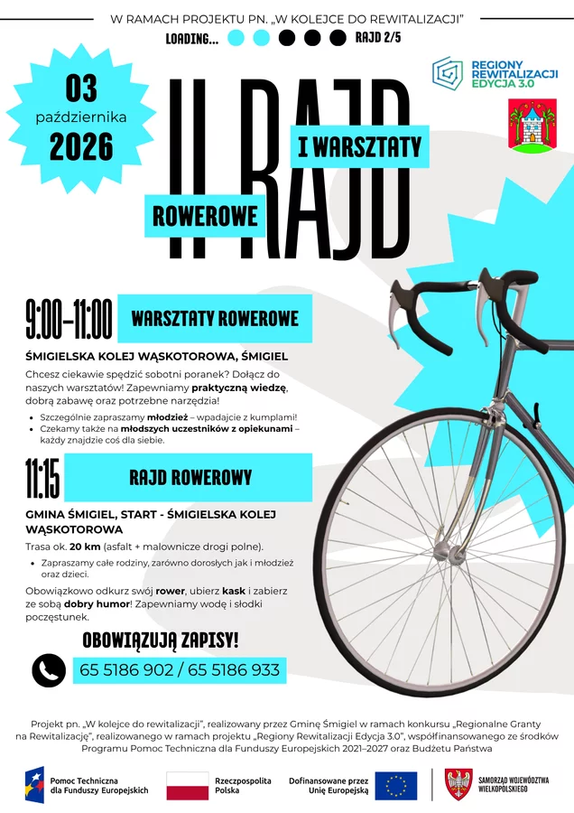 Kolejny rajd i warsztaty rowerowe 3 października